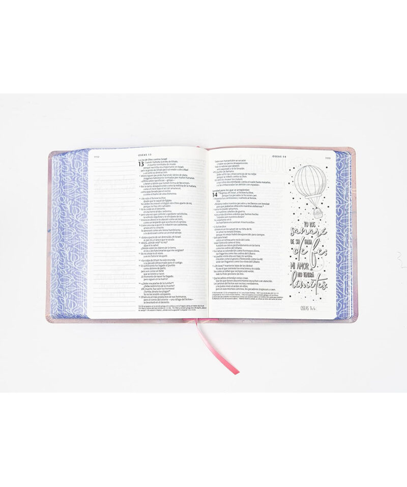 Biblia Inspira NTV (SentiPiel, Acuarela rosa) La Biblia que inspira tu creatividad - Imagen 2