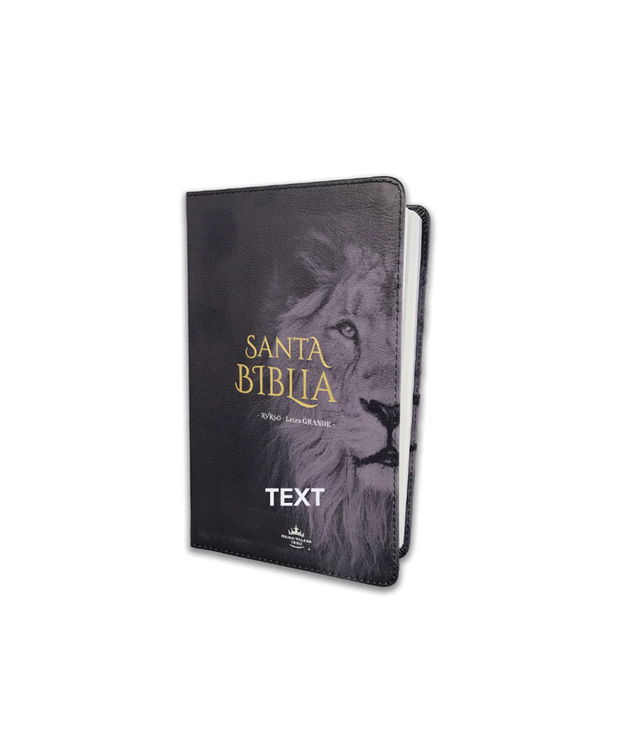 Biblia con silueta de león
