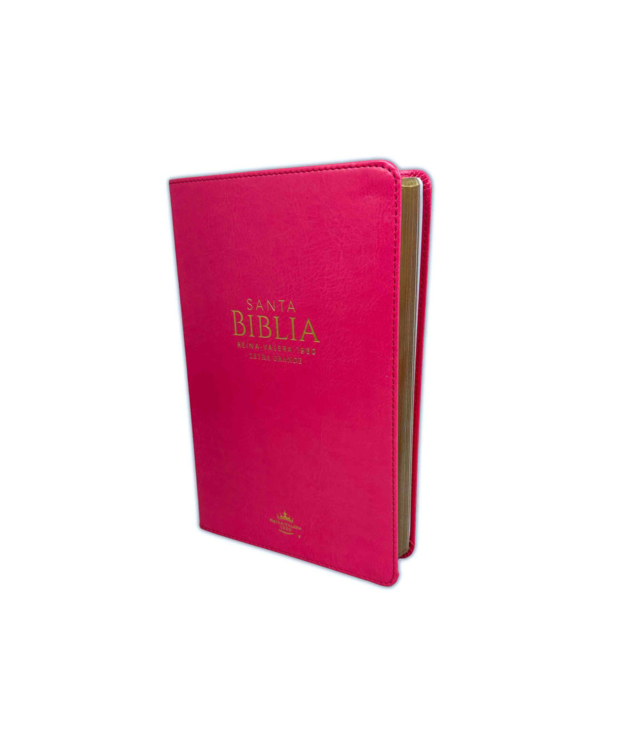 Biblia imit piel fucsia