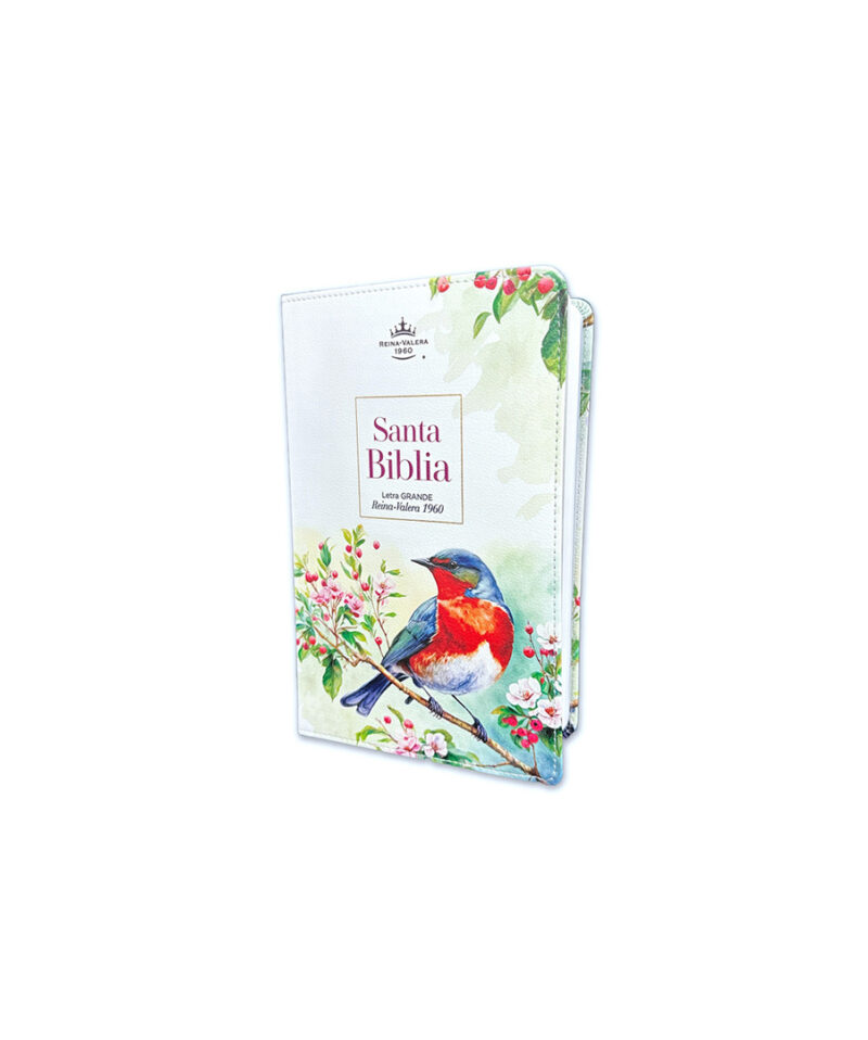 Biblia floral y pájaro