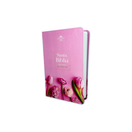 Biblia imit. piel tulipanes