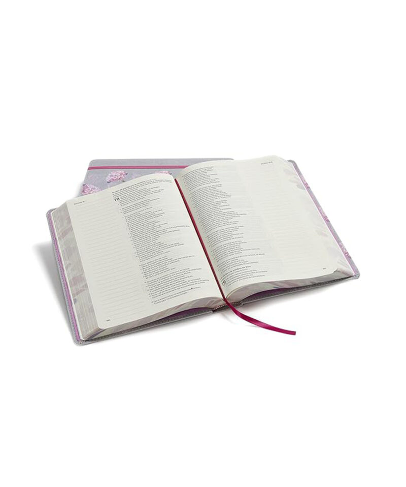 Biblia  gris y floreado , tela impresa - Imagen 2