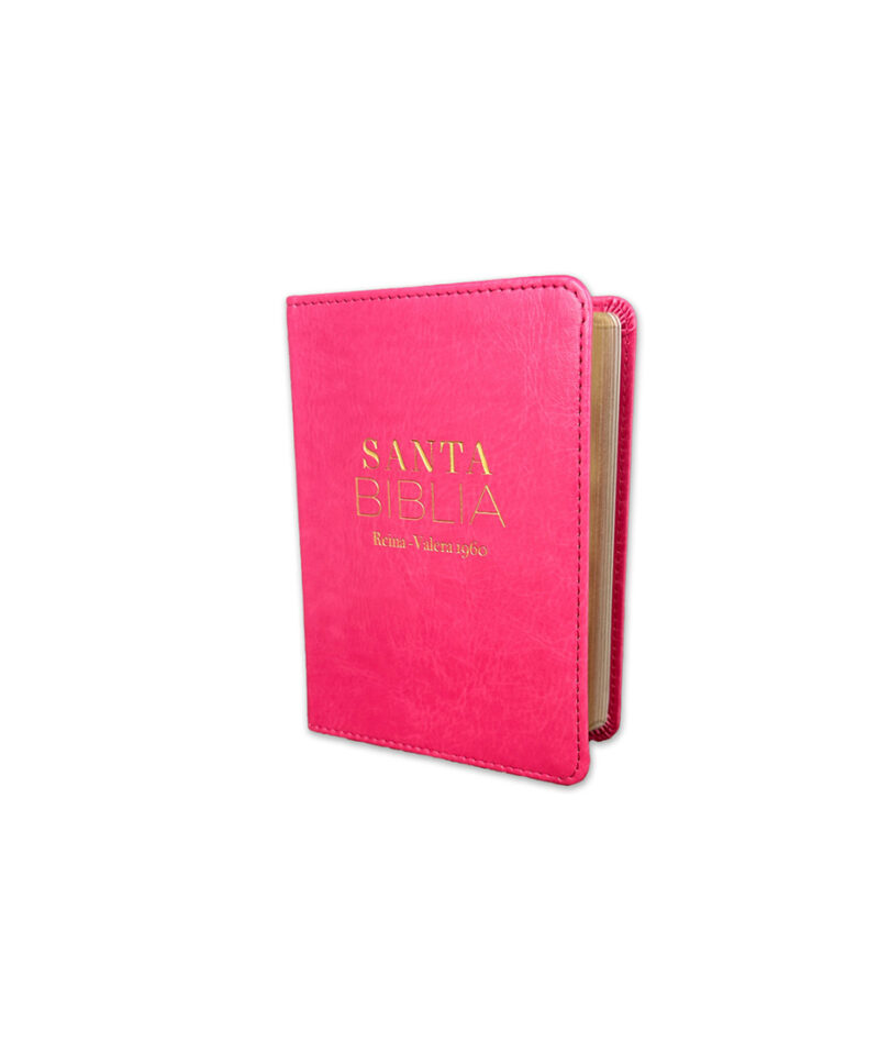 Biblia de Bolsillo RV1960 imit piel fucsia